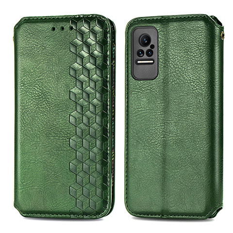 Funda de Cuero Cartera con Soporte Carcasa S01D para Xiaomi Civi 1S 5G Verde