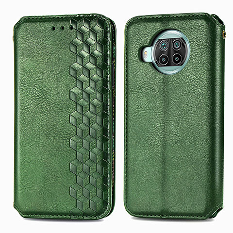 Funda de Cuero Cartera con Soporte Carcasa S01D para Xiaomi Mi 10i 5G Verde