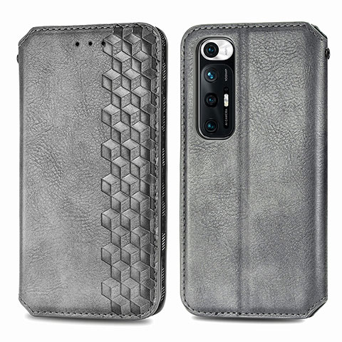 Funda de Cuero Cartera con Soporte Carcasa S01D para Xiaomi Mi 10S 5G Gris