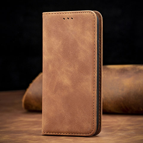 Funda de Cuero Cartera con Soporte Carcasa S01D para Xiaomi Mi 10T 5G Marron