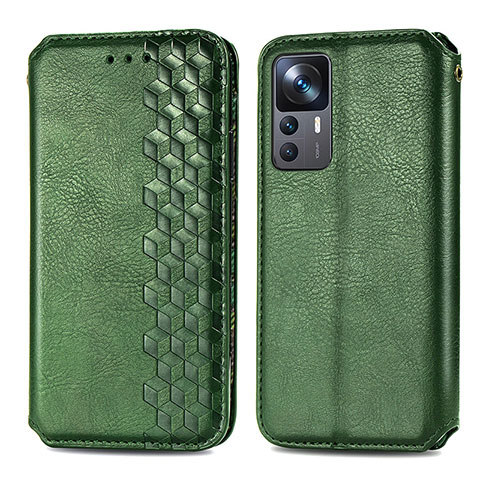 Funda de Cuero Cartera con Soporte Carcasa S01D para Xiaomi Mi 12T Pro 5G Verde