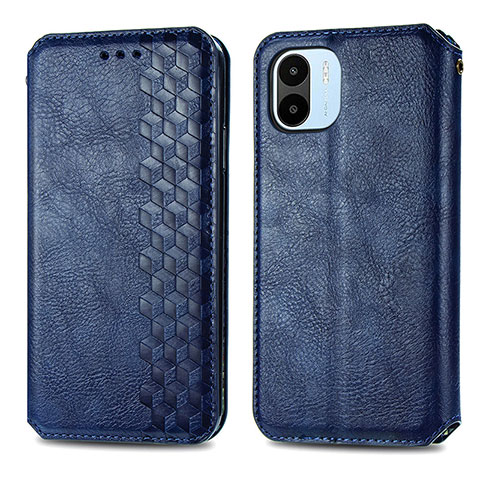 Funda de Cuero Cartera con Soporte Carcasa S01D para Xiaomi Poco C50 Azul