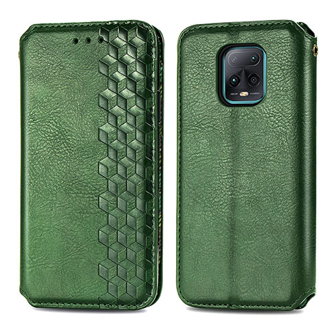 Funda de Cuero Cartera con Soporte Carcasa S01D para Xiaomi Redmi 10X 5G Verde