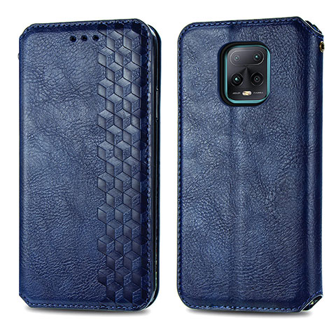 Funda de Cuero Cartera con Soporte Carcasa S01D para Xiaomi Redmi 10X Pro 5G Azul