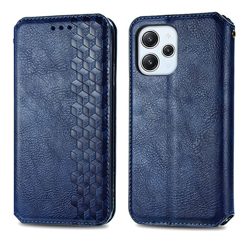 Funda de Cuero Cartera con Soporte Carcasa S01D para Xiaomi Redmi 12 4G Azul