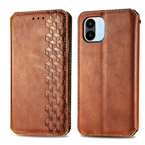 Funda de Cuero Cartera con Soporte Carcasa S01D para Xiaomi Redmi A2 Marron