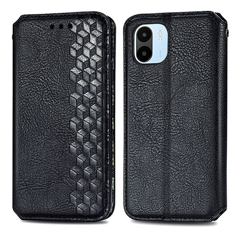 Funda de Cuero Cartera con Soporte Carcasa S01D para Xiaomi Redmi A2 Plus Negro