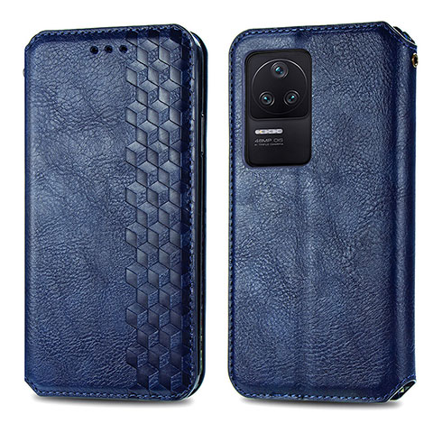 Funda de Cuero Cartera con Soporte Carcasa S01D para Xiaomi Redmi K40S 5G Azul