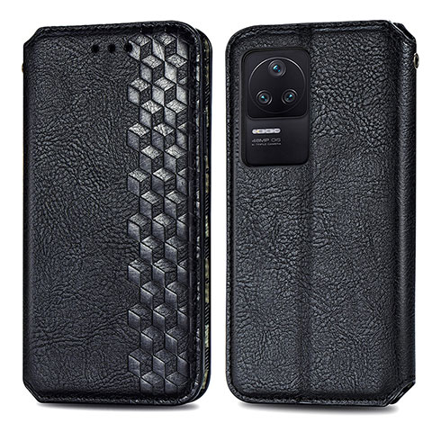 Funda de Cuero Cartera con Soporte Carcasa S01D para Xiaomi Redmi K40S 5G Negro