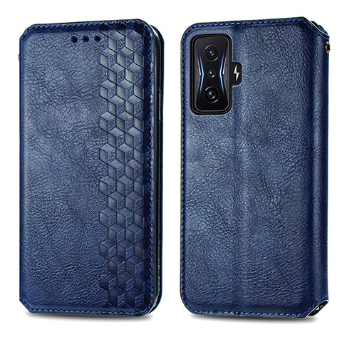 Funda de Cuero Cartera con Soporte Carcasa S01D para Xiaomi Redmi K50 Gaming 5G Azul