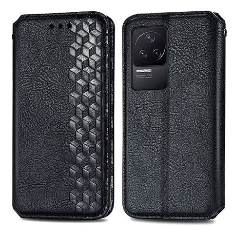 Funda de Cuero Cartera con Soporte Carcasa S01D para Xiaomi Redmi K50 Pro 5G Negro