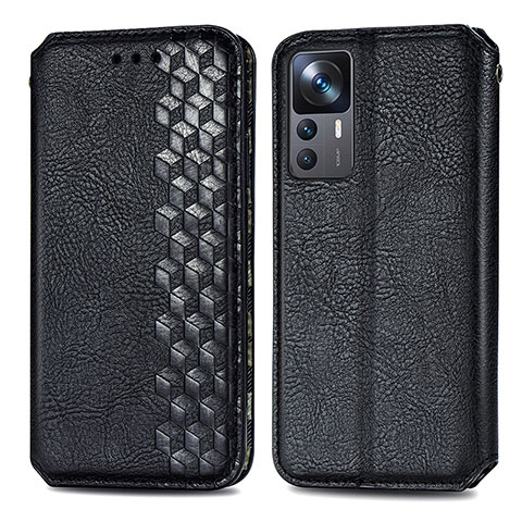 Funda de Cuero Cartera con Soporte Carcasa S01D para Xiaomi Redmi K50 Ultra 5G Negro