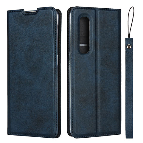 Funda de Cuero Cartera con Soporte Carcasa S02 para Oppo Find X2 Pro Azul