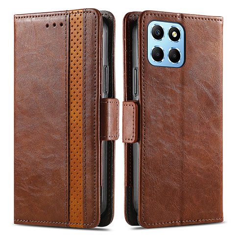 Funda de Cuero Cartera con Soporte Carcasa S02D para Huawei Honor 70 Lite 5G Marron