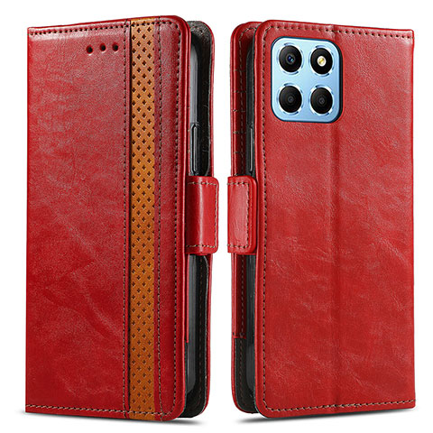 Funda de Cuero Cartera con Soporte Carcasa S02D para Huawei Honor 70 Lite 5G Rojo