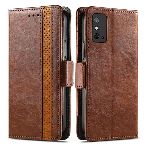 Funda de Cuero Cartera con Soporte Carcasa S02D para Huawei Honor X10 Max 5G Marron