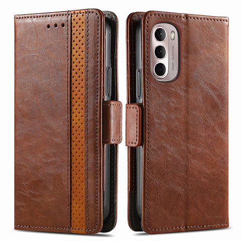 Funda de Cuero Cartera con Soporte Carcasa S02D para Motorola Moto G Stylus (2022) 5G Marron