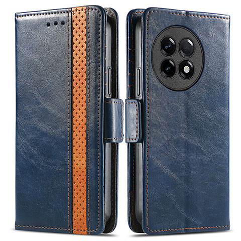 Funda de Cuero Cartera con Soporte Carcasa S02D para OnePlus 11R 5G Azul