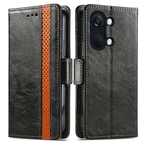 Funda de Cuero Cartera con Soporte Carcasa S02D para OnePlus Nord 3 5G Negro