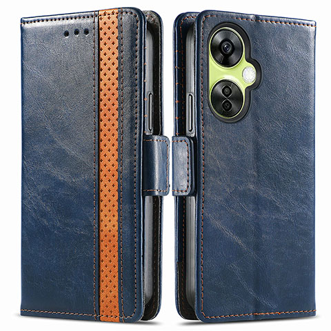 Funda de Cuero Cartera con Soporte Carcasa S02D para OnePlus Nord N30 5G Azul