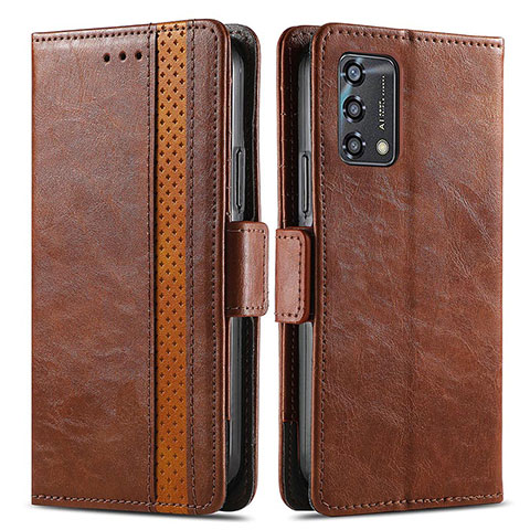 Funda de Cuero Cartera con Soporte Carcasa S02D para Oppo A74 4G Marron