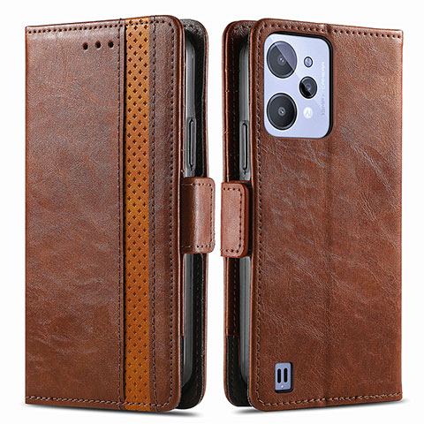 Funda de Cuero Cartera con Soporte Carcasa S02D para Realme C31 Marron