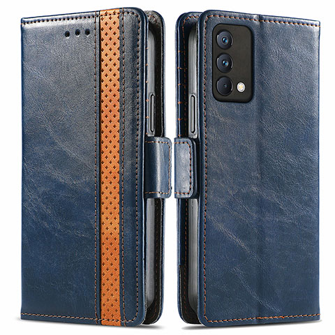 Funda de Cuero Cartera con Soporte Carcasa S02D para Realme GT Master 5G Azul