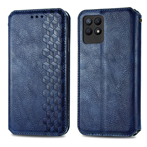 Funda de Cuero Cartera con Soporte Carcasa S02D para Realme Narzo 50 4G Azul