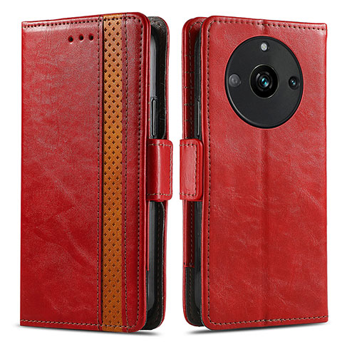 Funda de Cuero Cartera con Soporte Carcasa S02D para Realme Narzo 60 Pro 5G Rojo