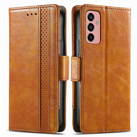 Funda de Cuero Cartera con Soporte Carcasa S02D para Samsung Galaxy M13 4G Marron Claro