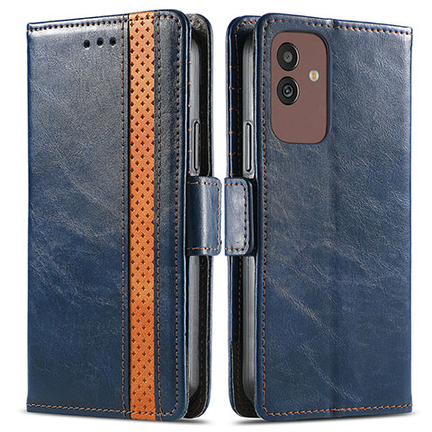 Funda de Cuero Cartera con Soporte Carcasa S02D para Samsung Galaxy M13 5G Azul