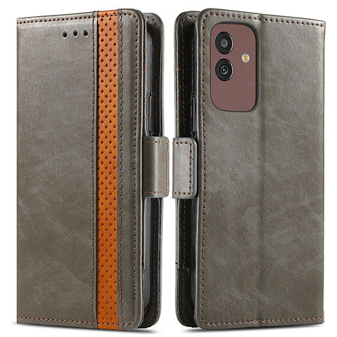 Funda de Cuero Cartera con Soporte Carcasa S02D para Samsung Galaxy M13 5G Gris