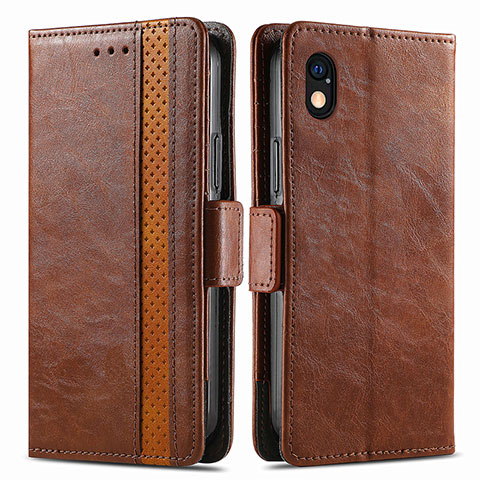 Funda de Cuero Cartera con Soporte Carcasa S02D para Sony Xperia Ace III SOG08 Marron