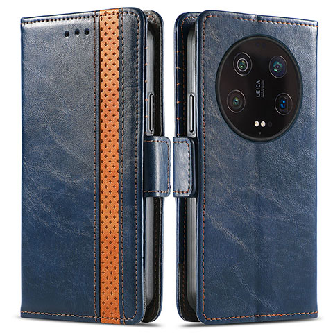 Funda de Cuero Cartera con Soporte Carcasa S02D para Xiaomi Mi 13 Ultra 5G Azul