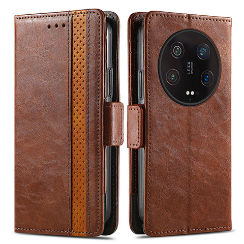 Funda de Cuero Cartera con Soporte Carcasa S02D para Xiaomi Mi 13 Ultra 5G Marron