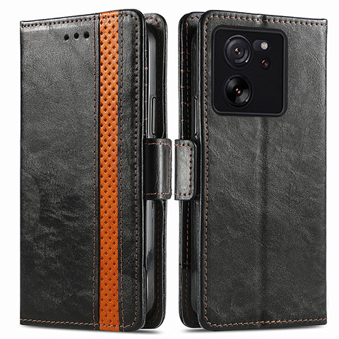 Funda de Cuero Cartera con Soporte Carcasa S02D para Xiaomi Mi 13T 5G Negro