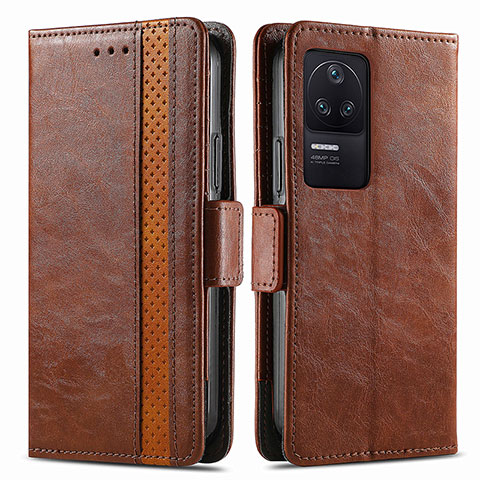 Funda de Cuero Cartera con Soporte Carcasa S02D para Xiaomi Poco F4 5G Marron