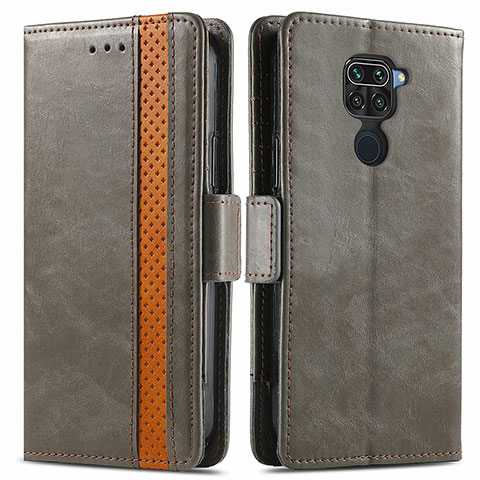 Funda de Cuero Cartera con Soporte Carcasa S02D para Xiaomi Redmi 10X 4G Gris