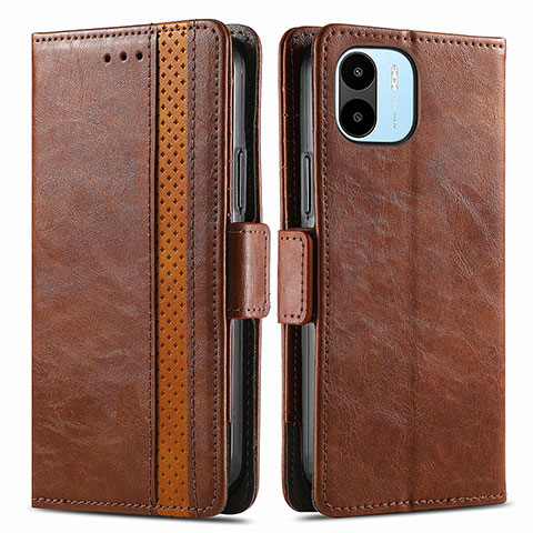 Funda de Cuero Cartera con Soporte Carcasa S02D para Xiaomi Redmi A2 Marron