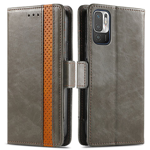 Funda de Cuero Cartera con Soporte Carcasa S02D para Xiaomi Redmi Note 11 SE 5G Gris