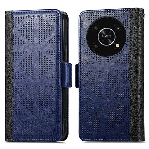 Funda de Cuero Cartera con Soporte Carcasa S03D para Huawei Enjoy 50 Pro Azul