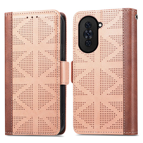 Funda de Cuero Cartera con Soporte Carcasa S03D para Huawei Nova 10 Marron Claro