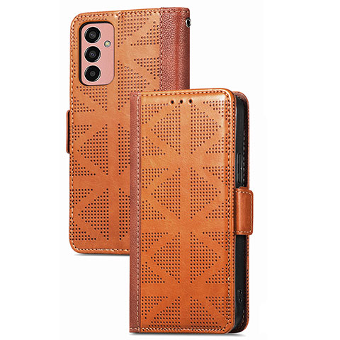 Funda de Cuero Cartera con Soporte Carcasa S03D para Samsung Galaxy F13 4G Marron