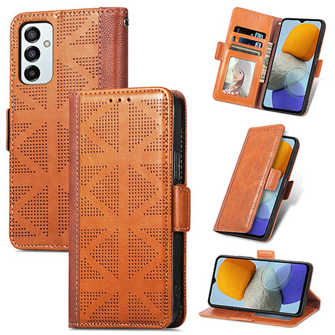 Funda de Cuero Cartera con Soporte Carcasa S03D para Samsung Galaxy F23 5G Marron