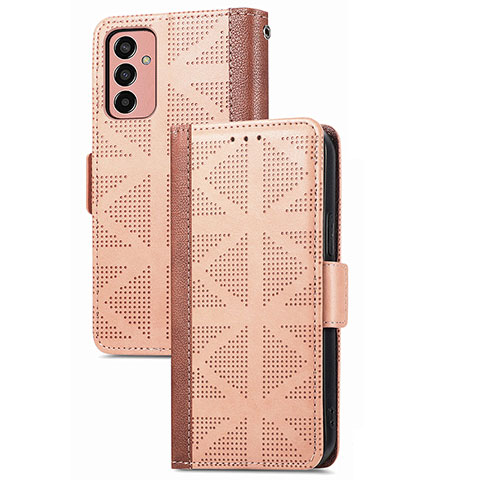 Funda de Cuero Cartera con Soporte Carcasa S03D para Samsung Galaxy M13 4G Marron Claro