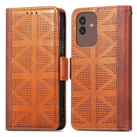 Funda de Cuero Cartera con Soporte Carcasa S03D para Samsung Galaxy M13 5G Marron