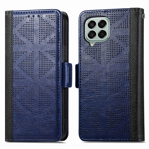 Funda de Cuero Cartera con Soporte Carcasa S03D para Samsung Galaxy M33 5G Azul