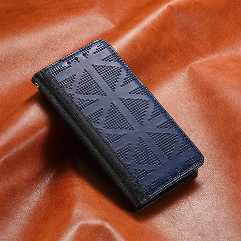 Funda de Cuero Cartera con Soporte Carcasa S03D para Xiaomi Redmi Note 11 Pro 5G Azul