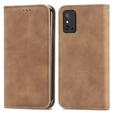 Funda de Cuero Cartera con Soporte Carcasa S04D para Huawei Honor X10 Max 5G Marron