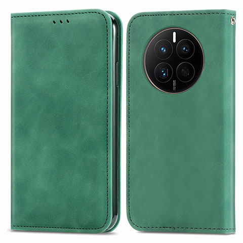 Funda de Cuero Cartera con Soporte Carcasa S04D para Huawei Mate 50 Verde